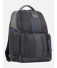 PIQUADRO Rucksack URBAN FAST-CHECK, 15,6-Zoll-PC-Halterung, aus Leder - PC-Rucks&auml;cke
