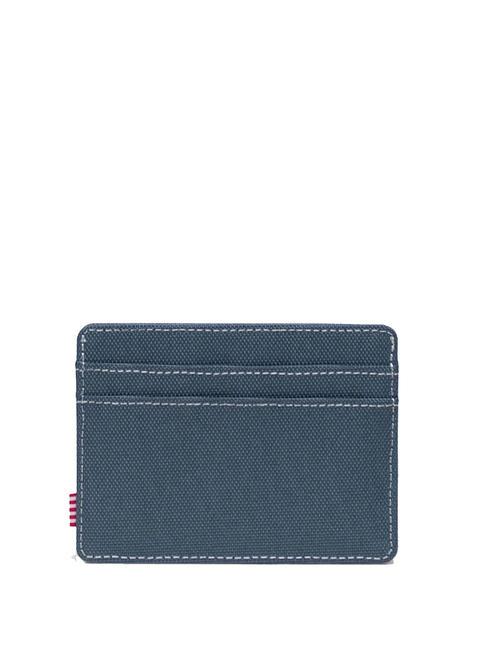 CHARLIE  Flacher Kartenhalter blaue Fata Morgana/wei&szlig;er Stich - Brieftaschen Damen
