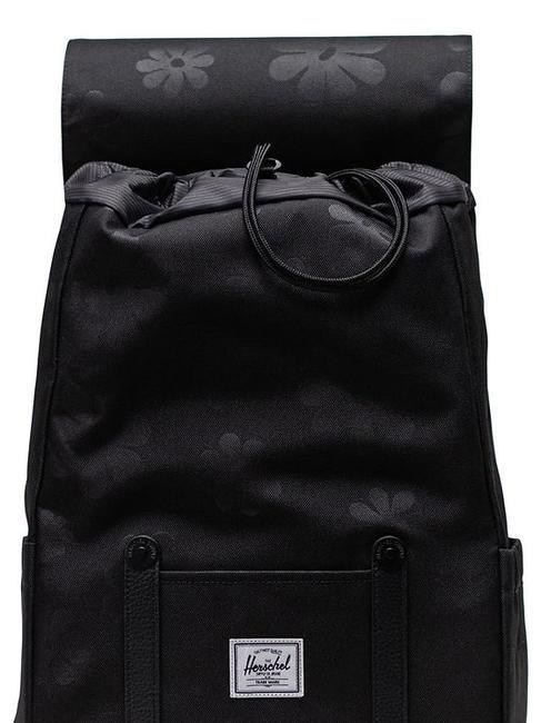 RETREAT  14" PC-Rucksack schwarze Blumensonne - Rucks&auml;cke f&uuml;r Schule &amp; Freizeit