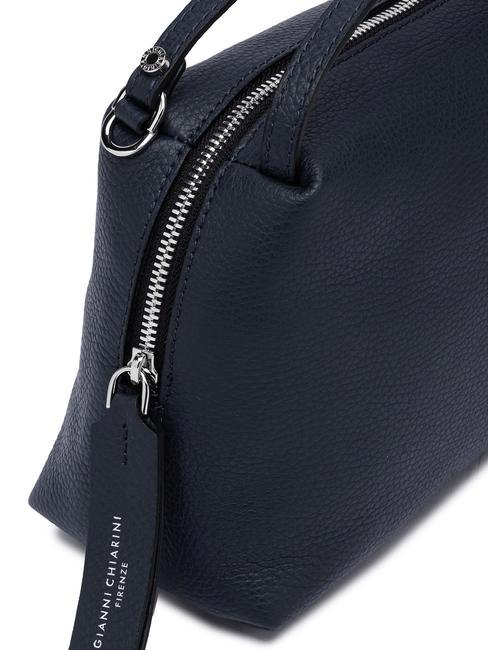 ALIFA Ledertasche mit Schultergurt NAVY BLAU - Damentaschen