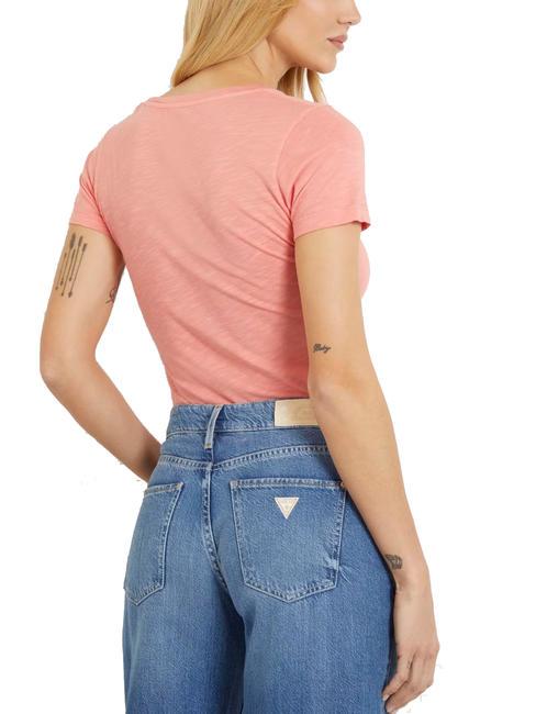 SLUBBY Kurzarm-T-Shirt Pfirsichkoralle - T-Shirts und Tops f&uuml;r Damen