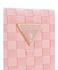 GUESS TWILLER Mini-Umh&auml;ngetasche aus Webstoff blasses Rosa - Damentaschen - 3