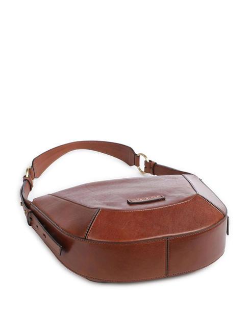FEDORA Umh&auml;ngetasche aus Leder BRAUN - Damentaschen