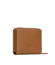 PINKO TAYLOR Geldb&ouml;rse mit umlaufendem Rei&szlig;verschluss Leder-Antikgold - Brieftaschen Damen - 3