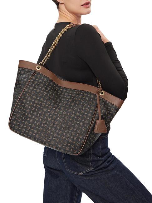 HERITAGE Umh&auml;ngetasche, verwandelbar Schwarz Braun - Damentaschen