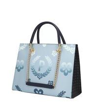 POLLINI HERITAGE Einkaufstasche mit Allover-Print Blau Schwarz - Damentaschen - 2