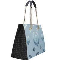 POLLINI HERITAGE Einkaufstasche mit Allover-Print Blau Schwarz - Damentaschen - 3