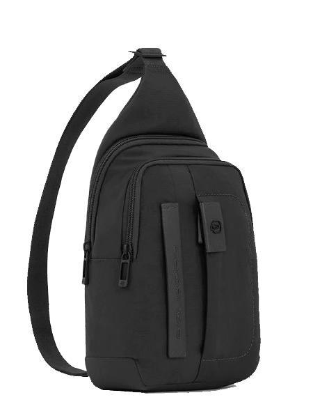 P16 Rucksacktasche mit einer Schulter schwarzer Chevron - PC-Rucks&auml;cke