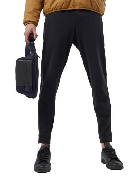 BRIEF 2 G&uuml;rteltasche aus Leder und Stoff Blau - H&uuml;fttaschen