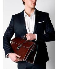 PIQUADRO BLUE SQUARE  Arzttasche aus Leder Mahagoni - Arbeitstaschen - 5