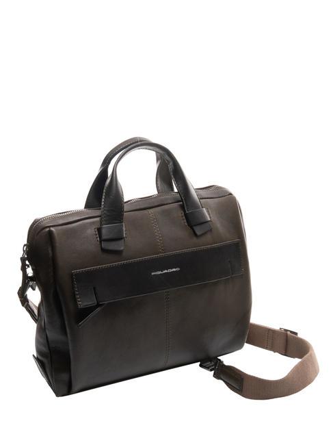 PYRAMID Aktentasche aus Leder f&uuml;r PC 14 " GR&Uuml;N - Arbeitstaschen