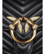 PINKO LOVE LADY PUFF Mini-Handtasche mit Schultergurt schwarz-antikgold - Damentaschen - 4