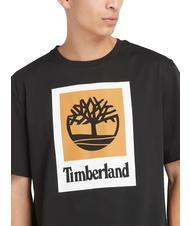 TIMBERLAND STACK LOGO Baumwoll t-shirt SCHWARZ - Herren-T-Shirts - 3