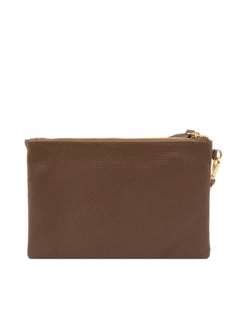 ROBERTA Dollar-Clutch aus Leder Taupe - Damentaschen