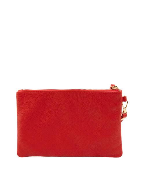 ROBERTA Dollar-Clutch aus Leder Rot - Damentaschen
