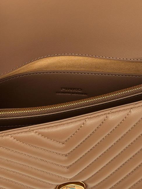 CLASSIC LOVE ONE Tasche aus Nappaleder Ingwerkeks-Antikgold - Damentaschen