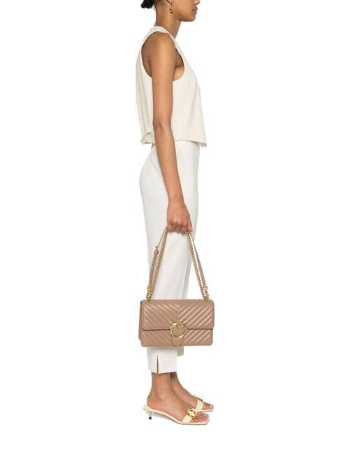 CLASSIC LOVE ONE Tasche aus Nappaleder Ingwerkeks-Antikgold - Damentaschen