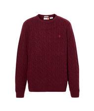 TIMBERLAND P-B LAMBWOOL Pullover mit Rundhalsausschnitt aus Wollmischung Cordovanheide - Herrenpullover - 4