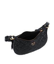 PINKO HALF MOON MINI  Umh&auml;ngetasche aus Leder schwarz-antikgold - Damentaschen - 3