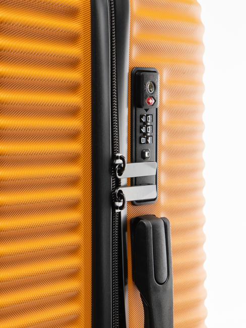 ADVENTURE Set mit 3 Kabinentrolleys, mittelgro&szlig;, gro&szlig; orange - Trolleyset