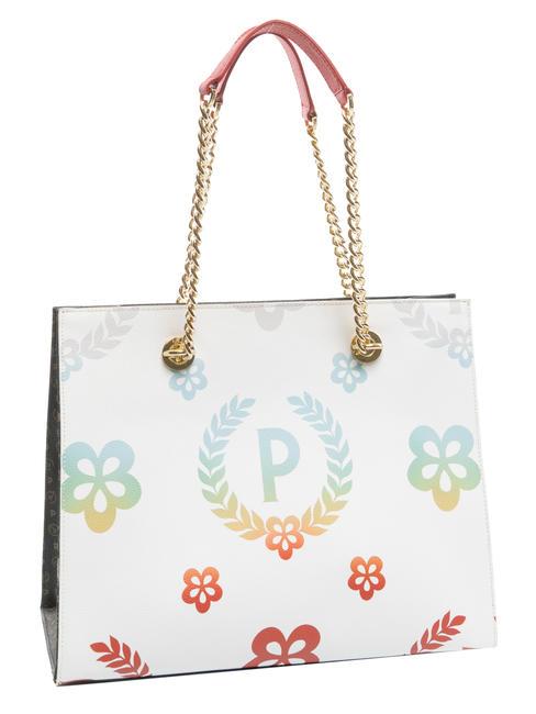 HERITAGE Einkaufstasche mit Allover-Print Wei&szlig; - Damentaschen