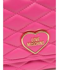 LOVE MOSCHINO ROMANTIC Convertible Schulter-/Umh&auml;ngetasche Fuchsie - Damentaschen - 3