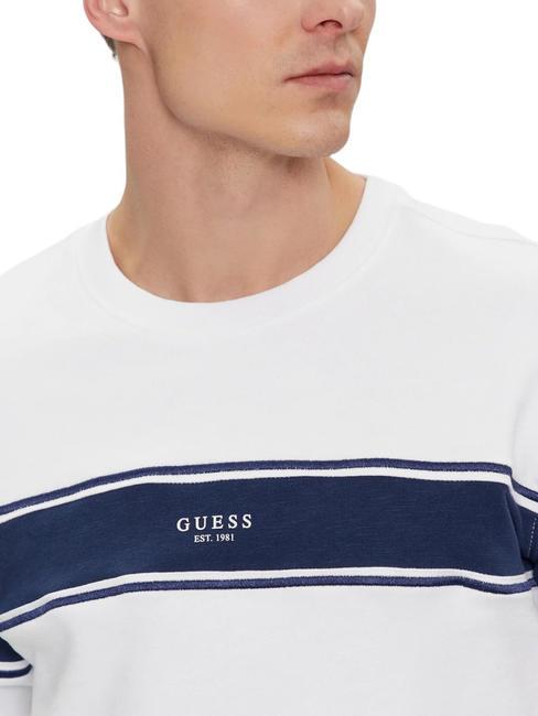 INSERTED STRIPE Sweatshirt aus Baumwolle mit Rundhalsausschnitt purwei&szlig; - Sweatshirts Herren