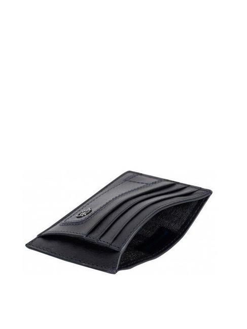 BLACK SQUARE Flaches Kartenetui aus Leder Schwarz - Brieftaschen Herren