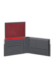 PIQUADRO URBAN Geldb&ouml;rse mit &Uuml;berschlag, aus Leder grau schwarz - Brieftaschen Herren - 3