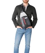 PIQUADRO URBAN One-Shoulder-Tasche aus Leder grau schwarz - PC-Rucks&auml;cke - 5