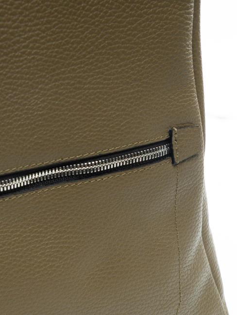 GC Rucksack aus geh&auml;mmertem Leder guamgr&uuml;n - Damentaschen