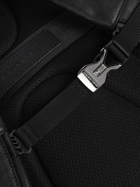 BLACK SQUARE Lederrucksack f&uuml;r 14-Zoll-Laptop Schwarz - PC-Rucks&auml;cke