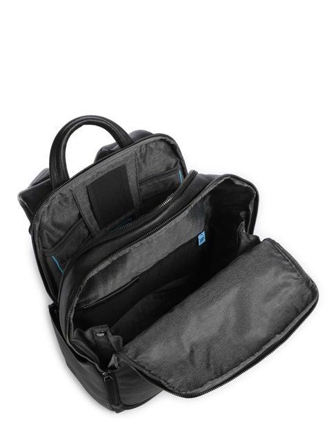 BLACK SQUARE Lederrucksack f&uuml;r 14-Zoll-Laptop Schwarz - PC-Rucks&auml;cke