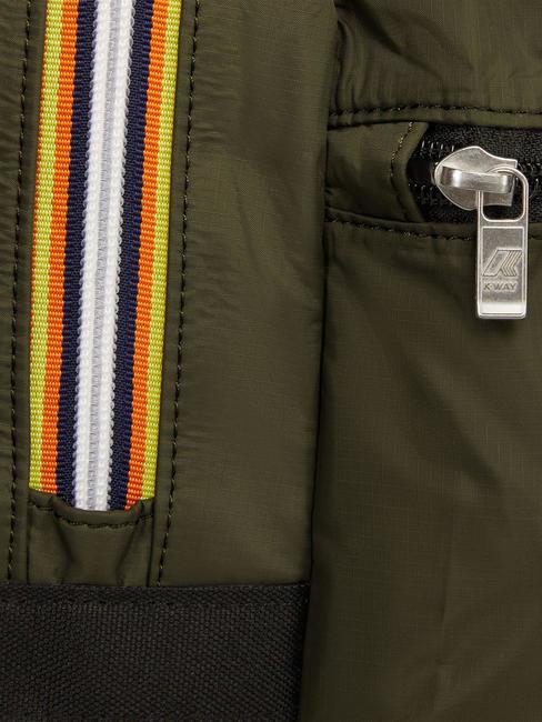 LAON Nylonrucksack gr&uuml;n schw&auml;rzlich - Rucks&auml;cke f&uuml;r Schule &amp; Freizeit