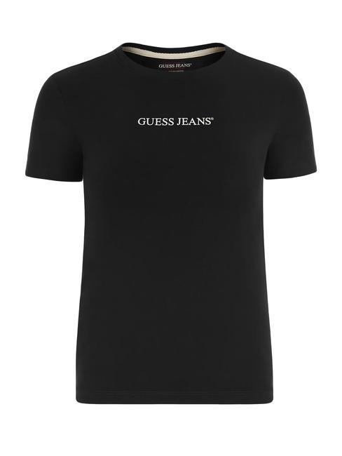 SLIM LOGO Slim-Fit-Stretch-T-Shirt jetbla - T-Shirts und Tops f&uuml;r Damen