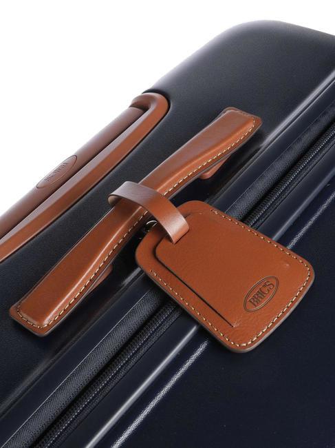 BELLAGIO Gro&szlig;er erweiterbarer Trolley blau / Leder - Harte Trolleys