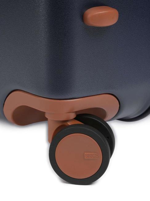 BELLAGIO Gro&szlig;er erweiterbarer Trolley blau / Leder - Harte Trolleys