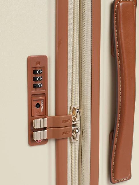 BELLAGIO Gro&szlig;er erweiterbarer Trolley CREME - Harte Trolleys