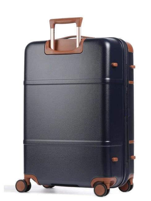 BELLAGIO Mittelgro&szlig;er, erweiterbarer Trolley blau / Leder - Harte Trolleys