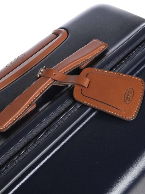 BELLAGIO Mittelgro&szlig;er, erweiterbarer Trolley blau / Leder - Harte Trolleys