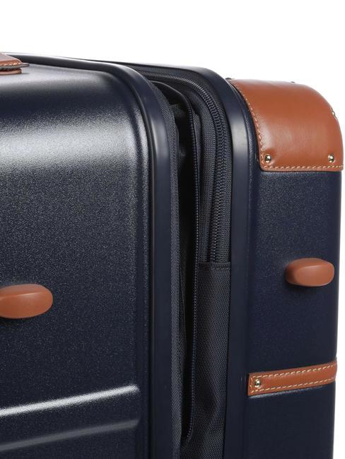 BELLAGIO Mittelgro&szlig;er, erweiterbarer Trolley blau / Leder - Harte Trolleys