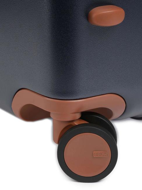 BELLAGIO Mittelgro&szlig;er, erweiterbarer Trolley blau / Leder - Harte Trolleys