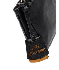 LOVE MOSCHINO METALLIC LOGO Umh&auml;ngetasche Schwarz - Damentaschen - 4