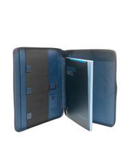 PIQUADRO WALLABY Klemmbrett aus Leder und Stoff - Tablettmappe &amp; Organizer