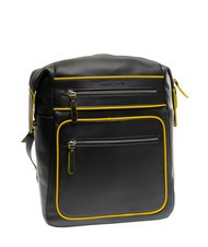 MOMO DESIGN BICOLOR Lederrucksack f&uuml;r 15,6-Zoll-Laptop Schwarz Gelb - PC-Rucks&auml;cke - 3