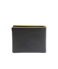 MOMO DESIGN BICOLOR Geldb&ouml;rse aus Leder Schwarz Gelb - Brieftaschen Herren - 3