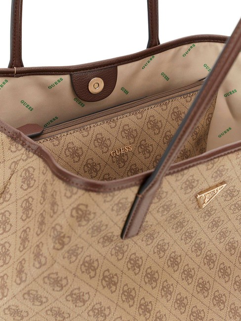 ECO VICTTORIA Umh&auml;ngetasche Latte-Logo / braun - Damentaschen