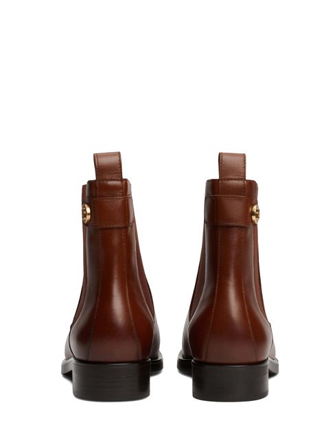 STUD LOW CHELSEA Lederstiefelette Cognacbraun - Damenschuhe