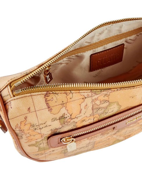 GEO CLASSIC Halbmondf&ouml;rmige Umh&auml;ngetasche NAT&Uuml;RLICH - Damentaschen