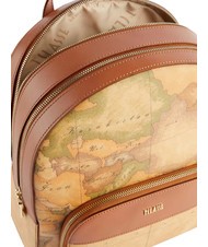 ALVIERO MARTINI PRIMA CLASSE GEO CLASSIC Rucksack mit doppeltem Rei&szlig;verschluss NAT&Uuml;RLICH - Damentaschen - 4